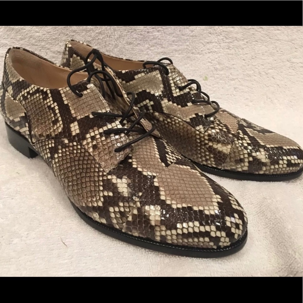 Alexandre Birman Corina Snakeskin Oxfords Size 37